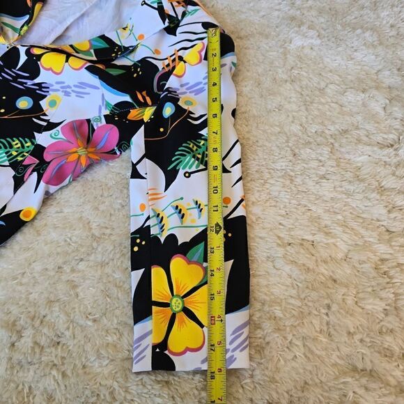 ALBERTO MAKALI Cache Women's Floral Print Jacket Blazer Size 8  Vintage Y2k - Picture 3 of 9